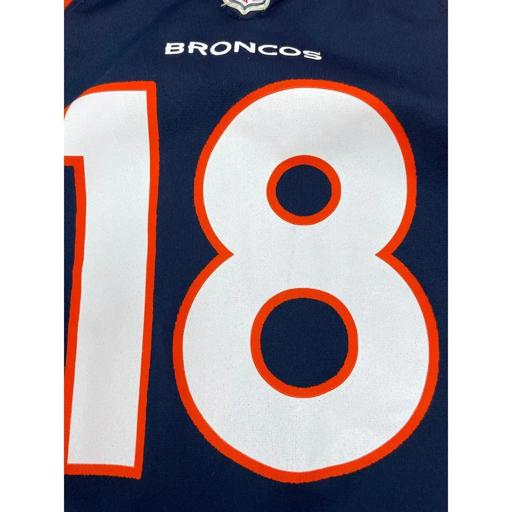 Nike NFL Broncos‎ Youth Medium 10/12 Peyton Manning Orange Blue Jersey Shirt #18